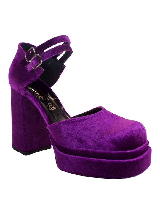 Smart Cronos Purple Heels with Strap