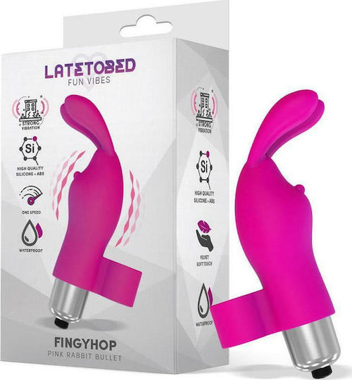 LateToBed Fun Vibes Fingy Hop Rabbit Bullet Δονητής Δακτύλου Pink