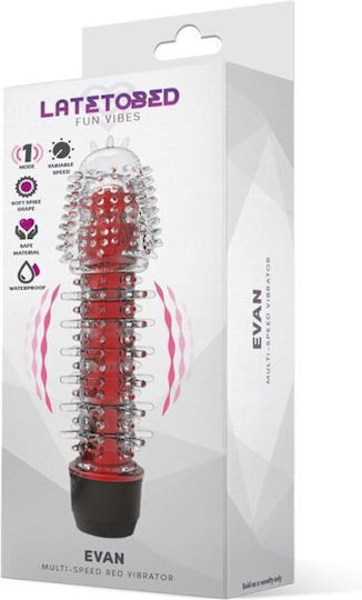LateToBed Evan Κλασικός Δονητής 16.5cm Red