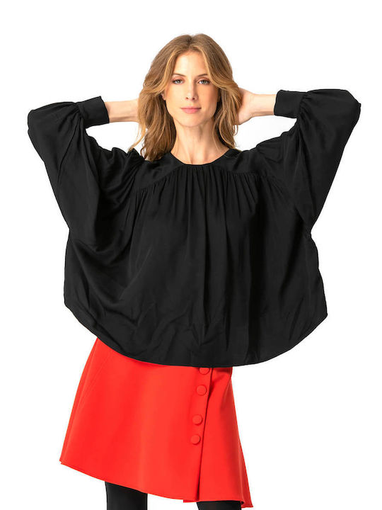 Women's Long Sleeve Blouse N2110 - Fancy BLACK 0271000075001