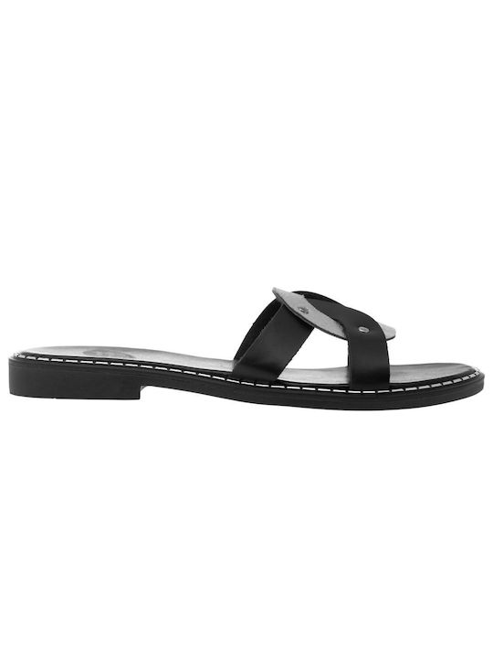 Damen Flache Sandalen Anatomisch in Schwarz Farbe