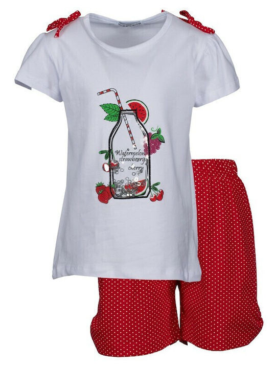 Kids' Set with Shorts Summer 2pcs Ecru
