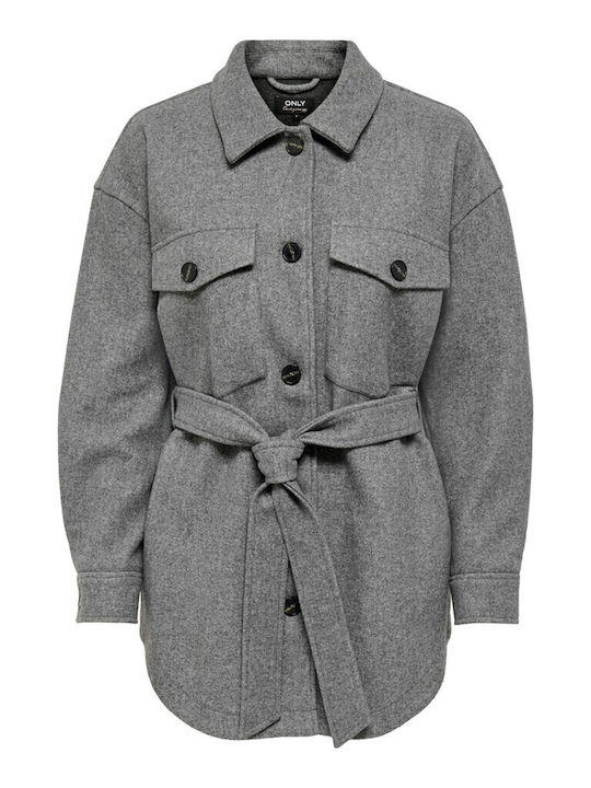 Emma Γυναικείο Γκρι Overshirt
