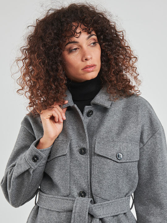 Emma Γυναικείο Γκρι Overshirt