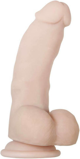 Evolved Novelties Real Supple Poseable Dildo with Balls Ρεαλιστικό Dildo με Όρχεις και Βεντούζα Flesh 18cm