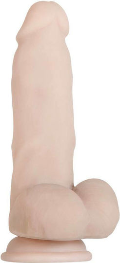 Evolved Novelties Real Supple Poseable Dildo with Balls Ρεαλιστικό Dildo με Όρχεις και Βεντούζα Flesh 18cm
