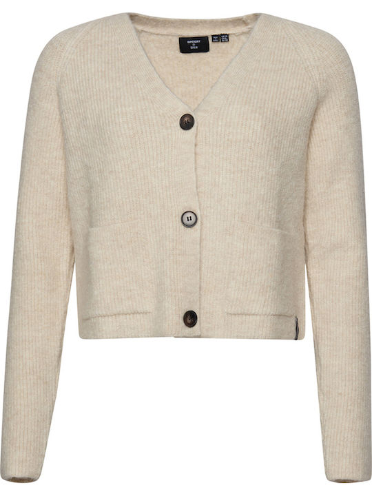 Women's Knitted Cardigan with Buttons White