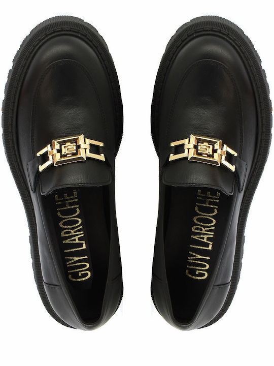 Δερμάτινα Γυναικεία Loafers σε Μαύρο Χρώμα