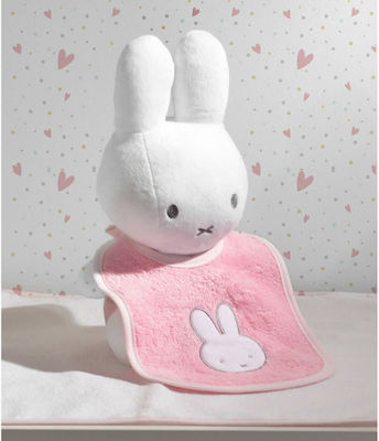 Miffy Des. 67 Bib from 100% Cotton with Hoop & Loop Fastener Pink