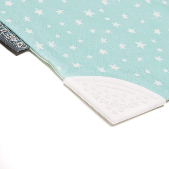 Cheeky Chompers Sage Stars Bandana material textil cu buton Turcoaz pentru 2 m+