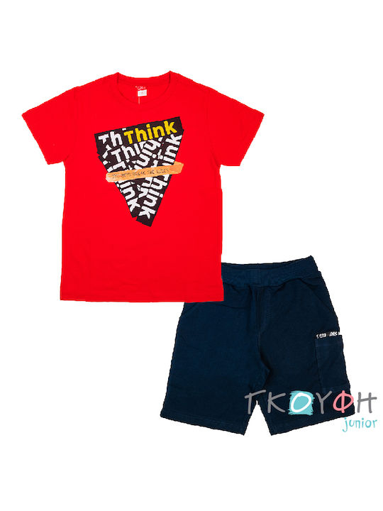 Joyce Kids Set with Shorts Summer 2pcs Red