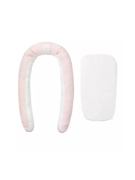 Petit Praia Βρεφικό Μαξιλάρι Φωλιά Teddy Pink 93x50εκ.