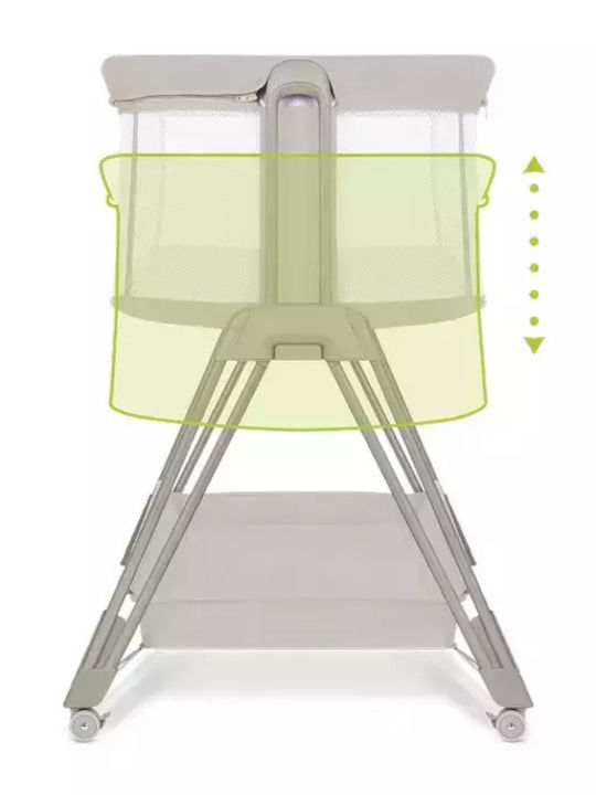 Lionelo Cradle Luna with Mattress and Wheels Beige Sand