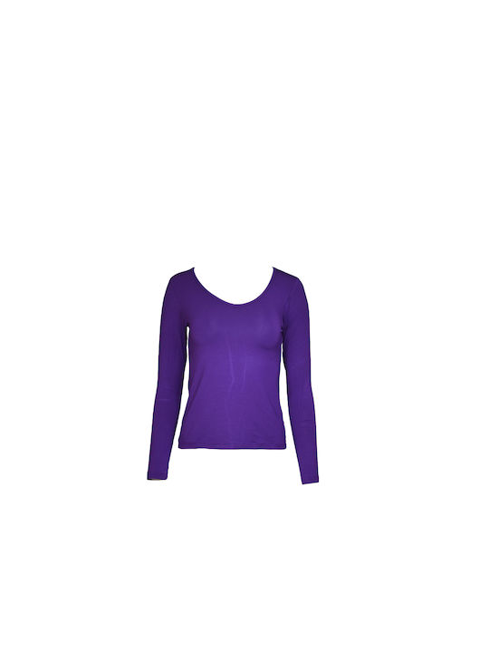 Apple Boxer Women's Long Sleeve T-Shirt Purple