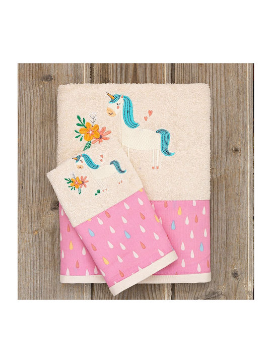 Kocoon Set of baby towels 2pcs Rosie Pink Weight 400gr/m²