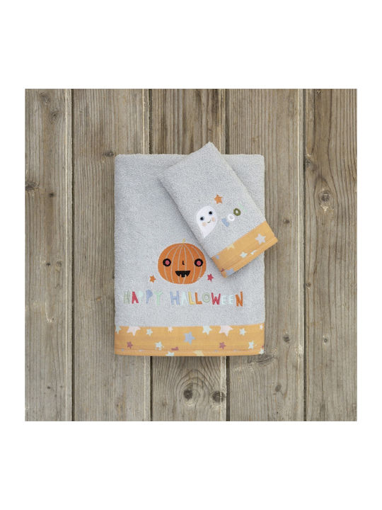 Nima Set de prosoape pentru copii 2pcs Happy Halloween Gri