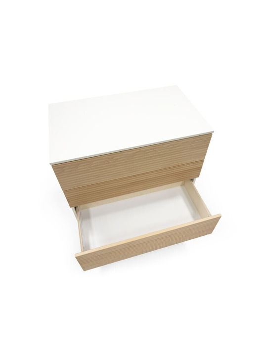 Sleepi Baby Dresser with 3 Drawers White 88x53.7x88.5cm