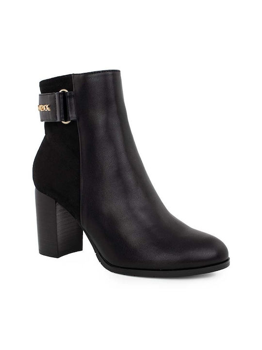 Mexx Leder Damen Knöchelstiefel Schwarz