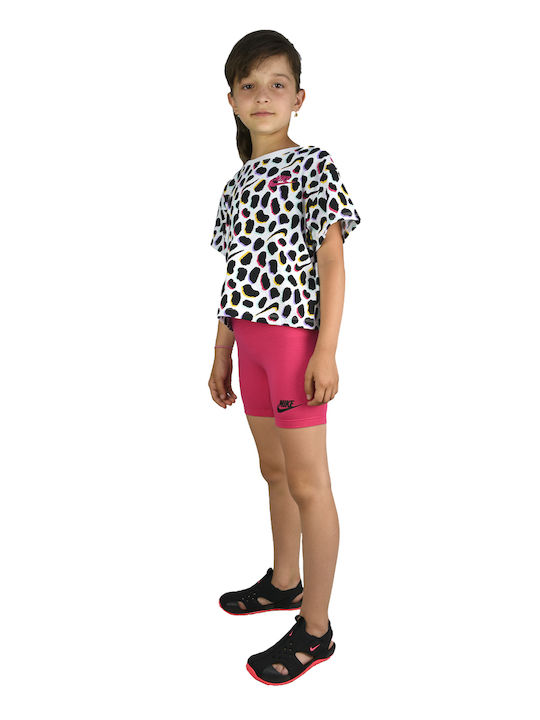 Kids' Set with Shorts Dri-Fit Summer 2pcs White AOP