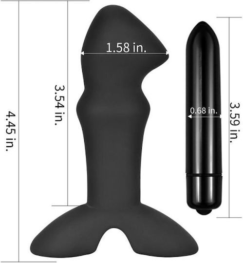 Lovetoy Anal Indulgence Collection Prostate Stud Πρωκτικός Δονητής Μαύρος