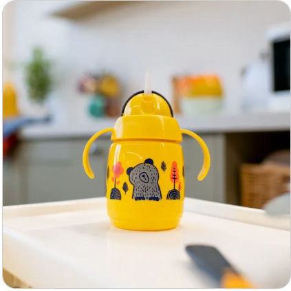 Tommee Tippee Superstar Educational Sippy Cup Plastic with Handles Yellow for 6m+m+ 300ml