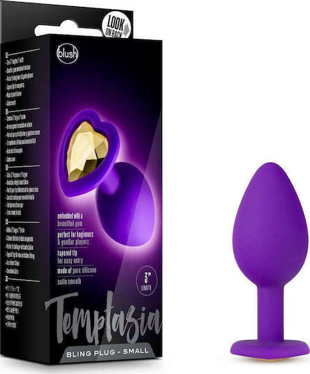 Temptasia Bling Plug Anal Plug Small Small Purple 7.5cm