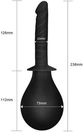 Lovetoy Bondage Fetish Deluxe Douche Πρωκτικό Ντους Black 23.8cm