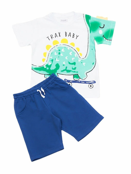 Trax Kids Set with Shorts Summer 2pcs White