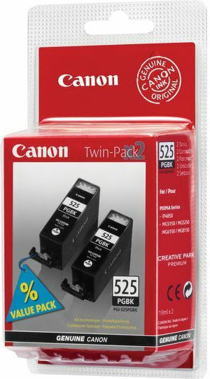 Canon PGI-525 Оригинален Пакет от 2 мастила за мастиленоструен принтер Черен (4529B010)