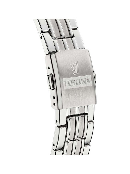 Festina Ceas Baterie cu Argint Brățară metalică