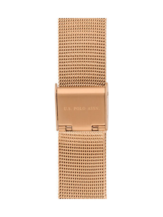 U.S. Polo Assn. Attitude Ceas Barbati 40mm Baterie cu Brățară din Metal Roz Gold
