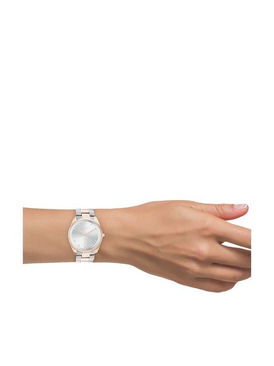 Oozoo Timepieces Γυναικείο Ρολόι 38mm Μπαταρίας με Ροζ Χρυσό Μεταλλικό Μπρασελέ