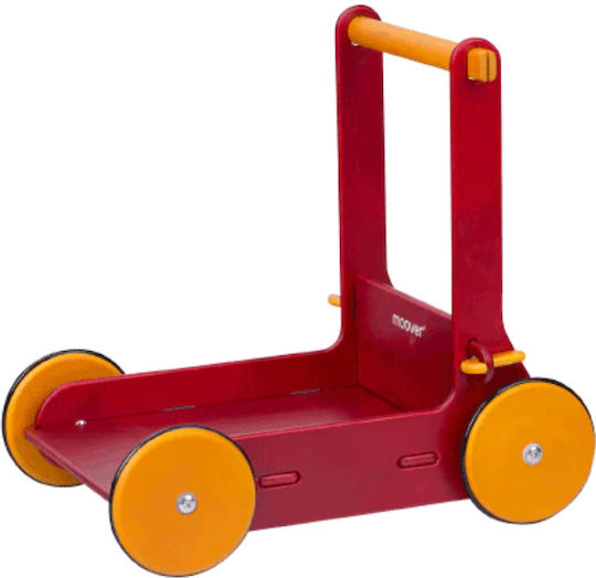 Moover Wooden Baby Walker Ride On Κόκκινο