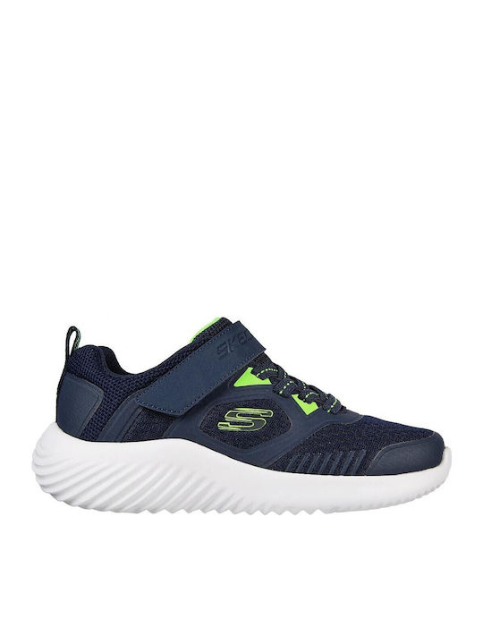 Bounder Kids Sports Shoes Running with Hoop & Loop Closure Navy Blue