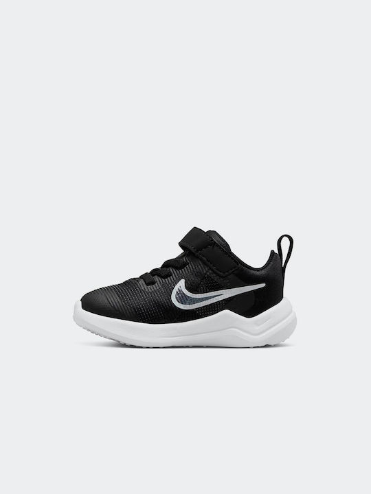 Nike Pantofi Sport pentru Copii Alergare Downshifter 12 Negru / Negru Fumuriu Închis / Gri / Alb