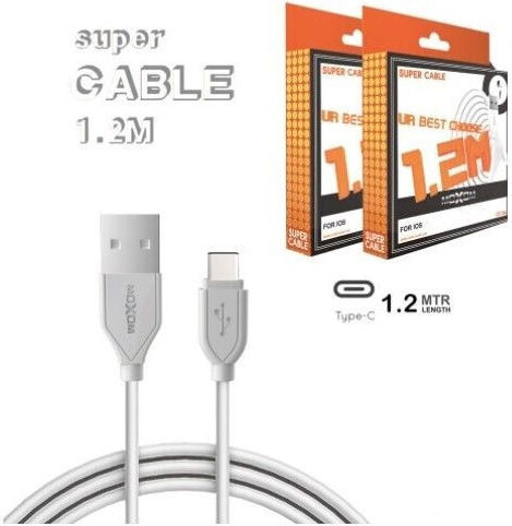 Moxom CC-06 USB 2.0 Cable USB-C Male - USB-A White 1.2m