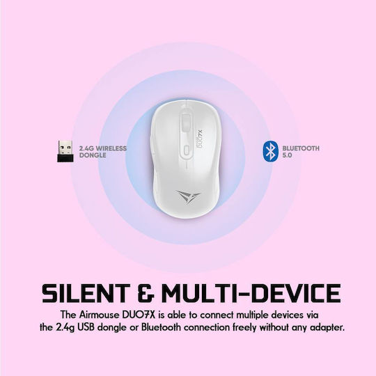Alcatroz Duo 7X Безжичен Bluetooth Мишка Бял
