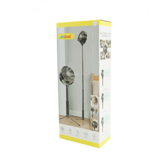 Andowl Q-L016 Ανεμιστηράκι USB Επαναφορτιζόμενο 2200mAh Γκρι