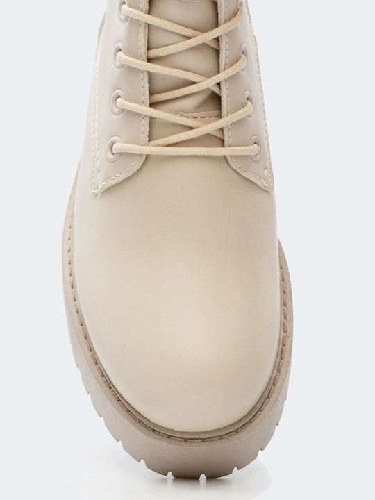 Damen Knöchelstiefel Beige