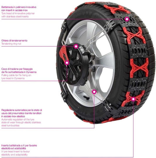 Modula Plastic Grip System 50 Spinnenketten Dicke 7mm PKW 2Stück