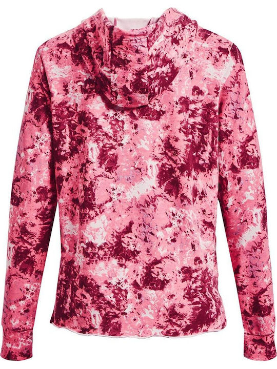 Rival Terry Lung Hanorac pentru femei Cu glugă Fuchsia