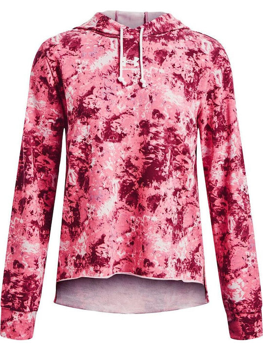 Rival Terry Lung Hanorac pentru femei Cu glugă Fuchsia