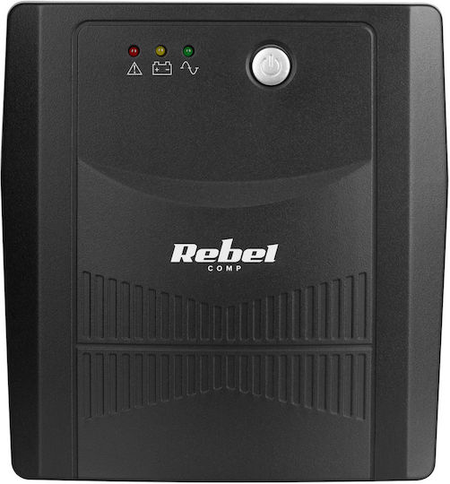Rebel RB-4025 UPS Off-Line 1000VA 600W με 4 Schuko Πρίζες
