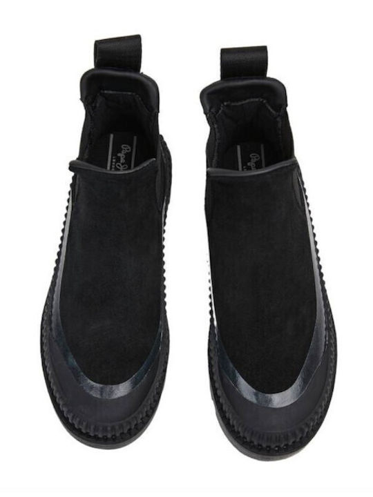 Ascot Suede Γυναικεία Chelsea Μποτάκια Μαύρα
