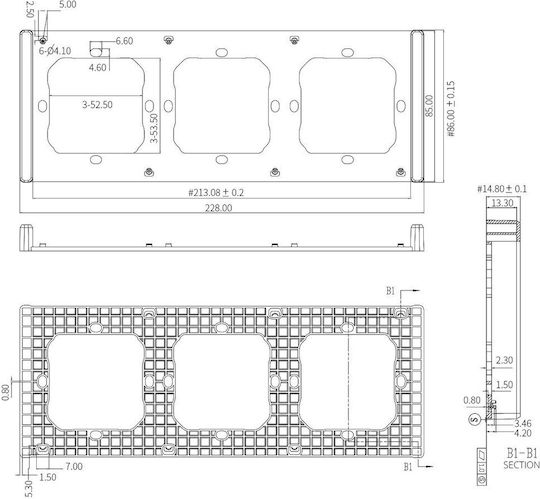 Sonoff M5 Switch Frame 3 Positions in Black Color