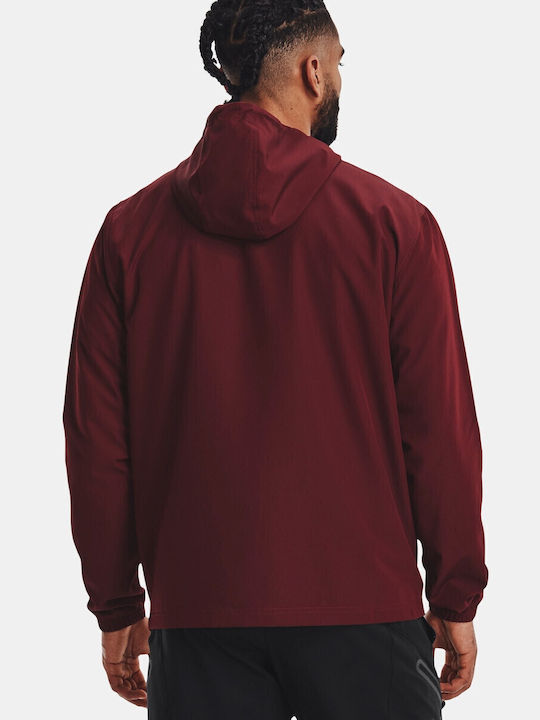 Athletic Jacket Windproof Burgundy