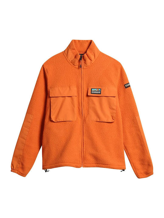 Herren Fleecejacke Orange