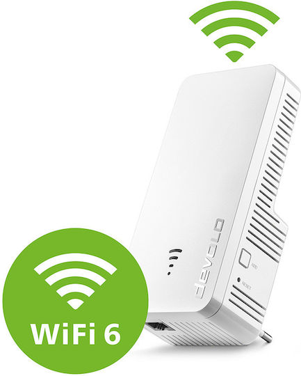 Devolo WiFi 6 Repeater 3000 Mesh WiFi Extender Dual Band (2.4 & 5GHz) 3000Mbps