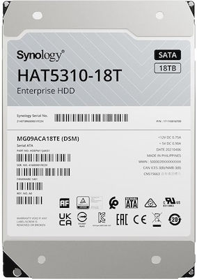 Synology HAT5310 18TB HDD Hard Disk 3.5" SATA III 7200rpm cu 512MB Cache pentru NAS / Server