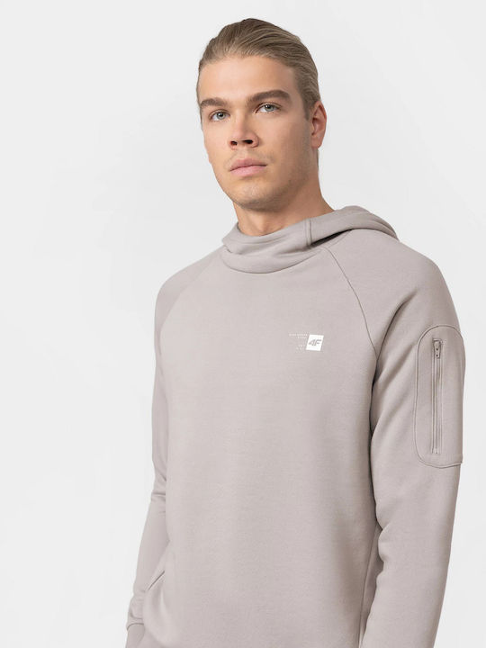 4F Herren Sweatshirt mit Kapuze Gray